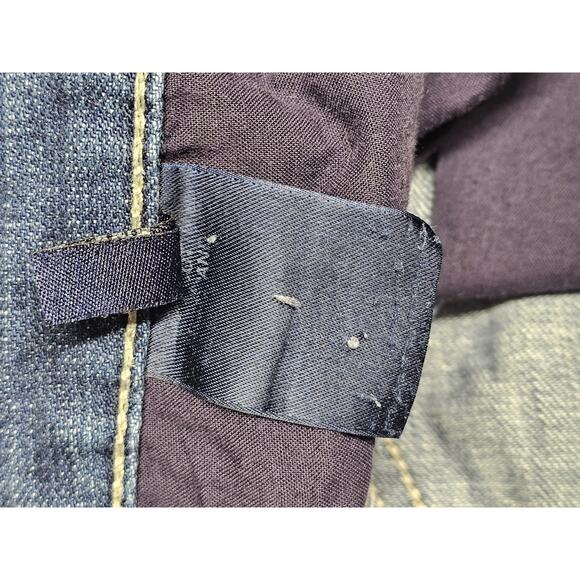 Y2K Express Low Rise Flare Womens Sz 4 Long Denim Jeans Preppy Normcore - Picture 10 of 14